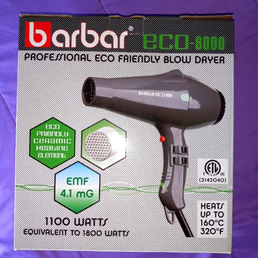 NEW barbar eco-8000 Professional Eco Friendly Blow Dryer